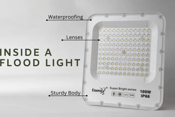 Inside a flood light